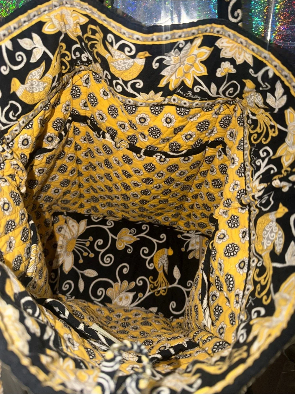Vera Bradley Retired Baroque Toggle Tote Quilted Cotton Shoulder Bag